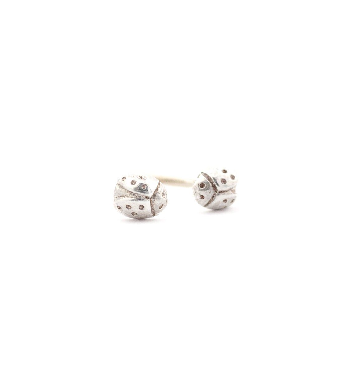 Sterling Silver Ladybug Earrings