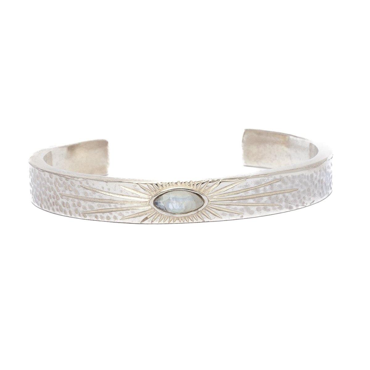 Moonstone Silver Cuff Bracelet