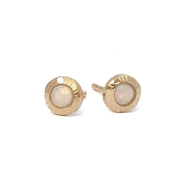 Opal Gold Earrings 9ct Yellow 