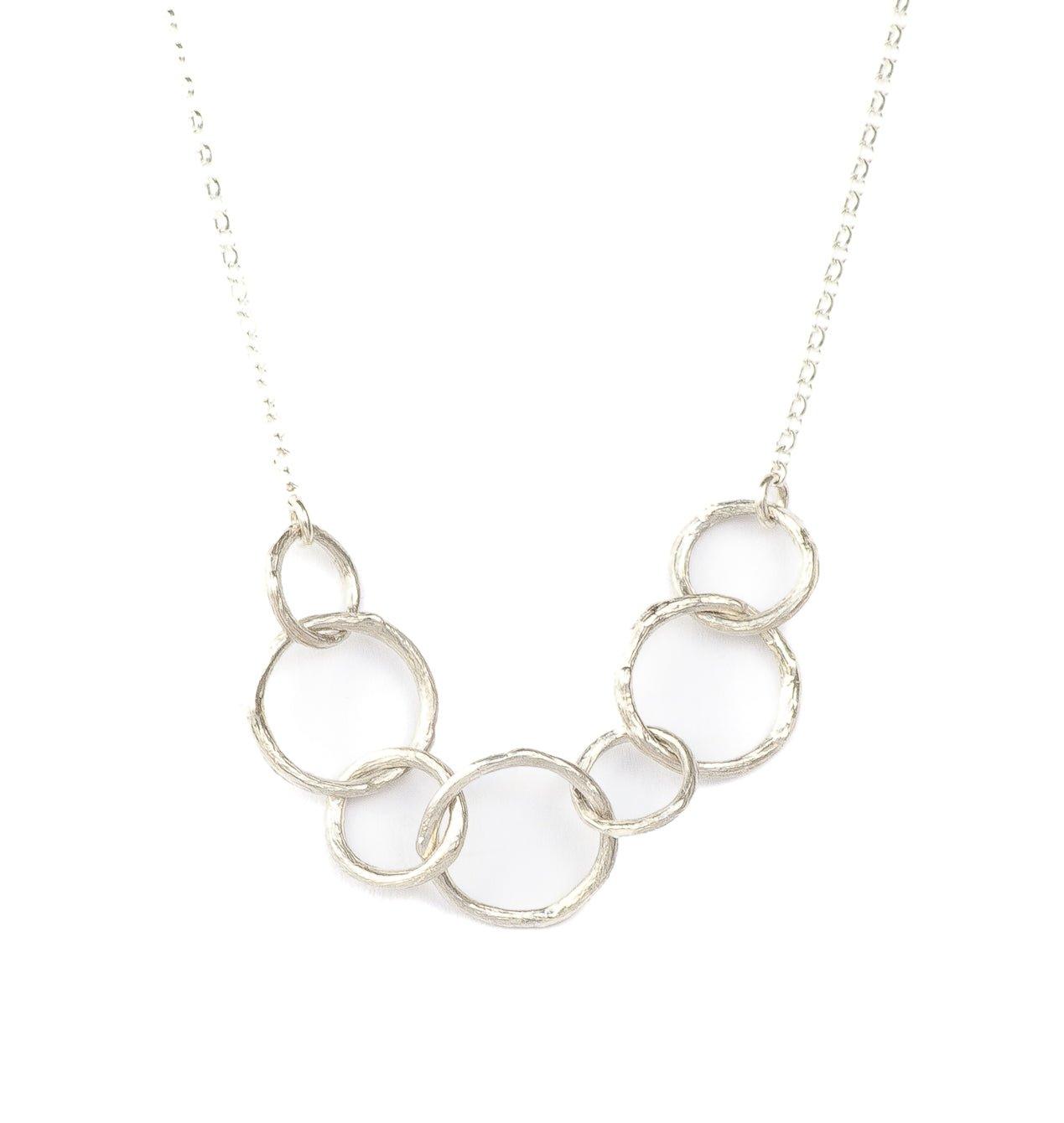Silver Circle Chain Necklace Amulette Jewellery
