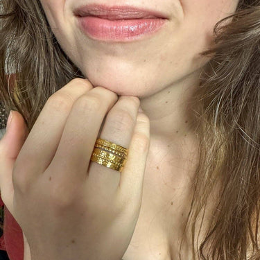 Textured Gold Band Ring