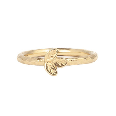 maple leaf ring 18ct gold