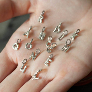Silver Letter Charms 