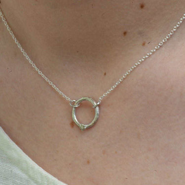 Silver Necklace With Circle Charm