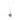 Silver Ruby Heart Love Necklace / Sterling Silver