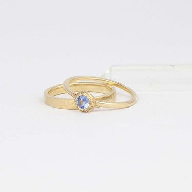 Sapphire Solitaire Ring With Bezel Setting