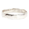 Solid Silver Hammered Chunky Wide Bangle