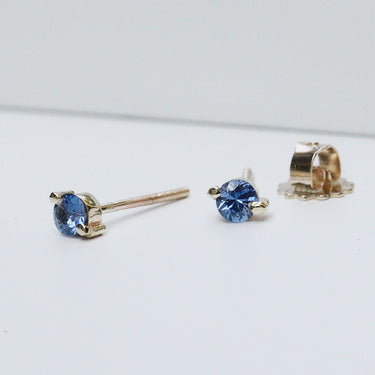 real sapphire stud earrings