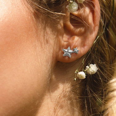Starfish Stud Earrings Sterling Silver