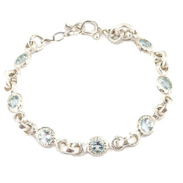 Sterling Silver Blue Topaz Bracelet