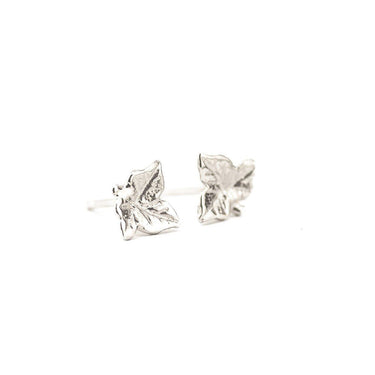 Silver Ivy Leaf Earrings