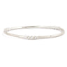 Solid Sterling Silver Bangle With White Topaz