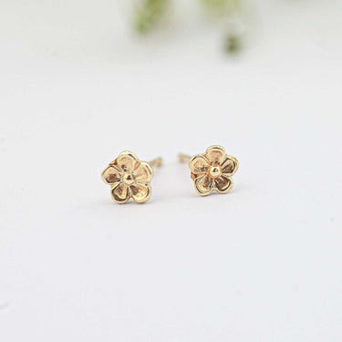 9ct Gold flower Stud Earrings