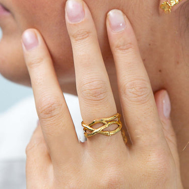 twig gold rings