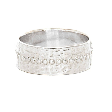 wide silver ring band 