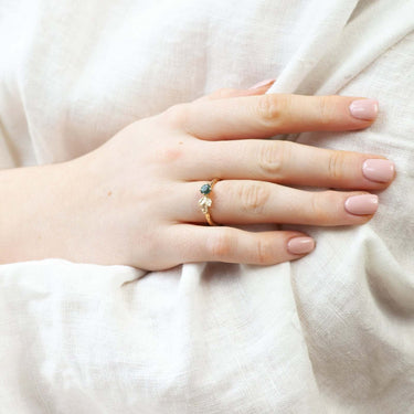 Wildwood Green Sapphire Engagement Ring