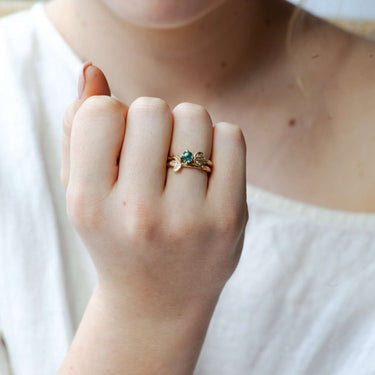 Green Sapphire Engagement Ring