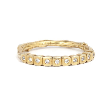 Diamond Twig Wedding Ring 18ct yellow gold 