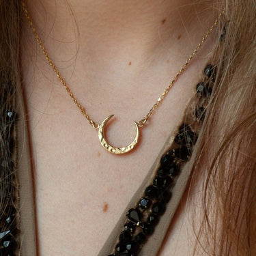 9ct Yellow Gold Moon Necklace