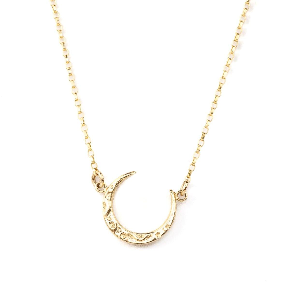 9ct Yellow Gold Moon Necklace